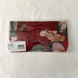 NEW JOHNNY WAS Gorgeous Designer Face Mask Covering Silk Tropical Red Pattern